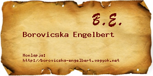 Borovicska Engelbert névjegykártya